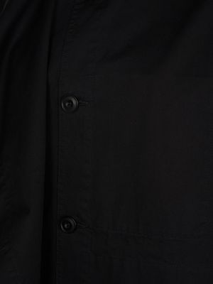 Chaqueta de algodón asimétrica Lemaire negro