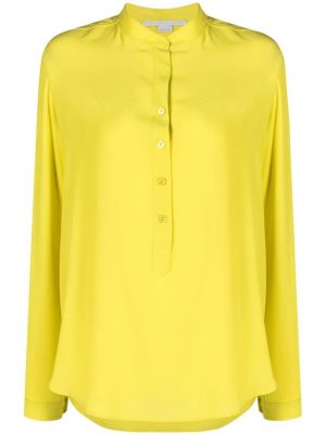 Копринена блуза с копчета Stella Mccartney зелено