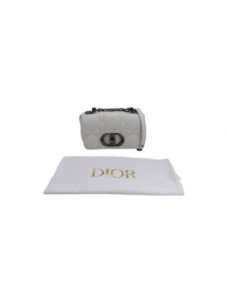 Bolso cruzado de cuero retro Dior Vintage blanco