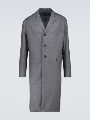 Manteau en laine Prada gris