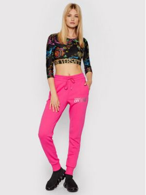 Sportovní kalhoty Versace Jeans Couture růžové