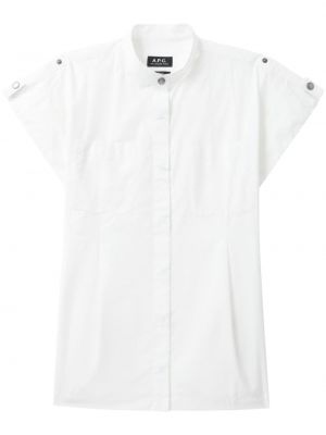 Памучна риза със стояща яка A.p.c. бяло