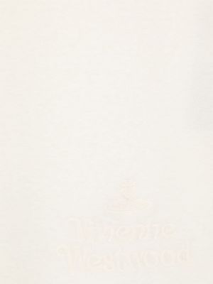 Vlněný šál s třásněmi Vivienne Westwood bílý