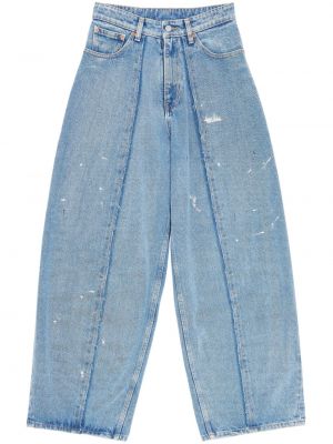 Proste jeansy bawełniane Mm6 Maison Margiela niebieskie