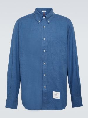 Koszula bawełniana Thom Browne niebieska