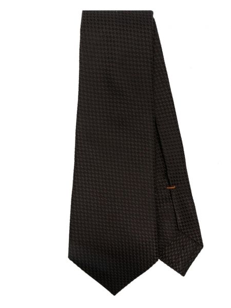 Slips i jacquard stof Zegna brun