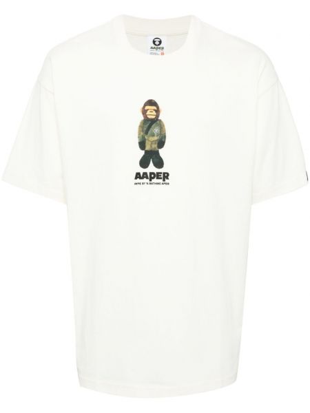 Baskılı pamuk tişört Aape By *a Bathing Ape® beyaz