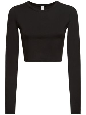 Μακρυμάνικη μπλούζα Alo Yoga μαύρο