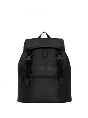 Leder rucksack mit print Saint Laurent schwarz