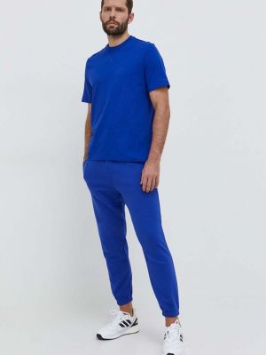 Koszulka bawełniana Adidas niebieska