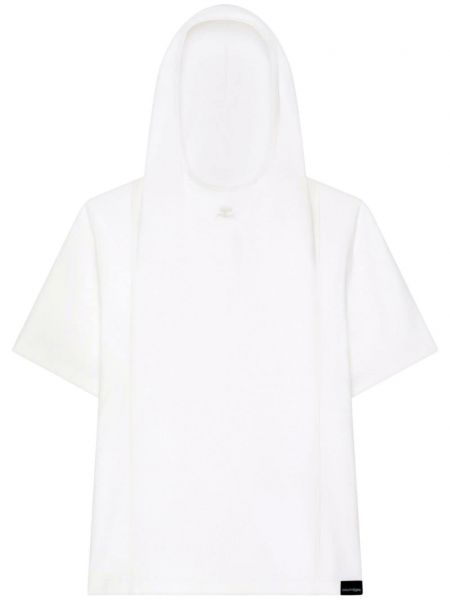 Hætte t-shirt Courreges hvid