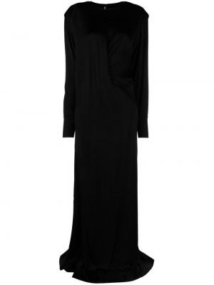 Сатенена вечерна рокля Stella Mccartney черно