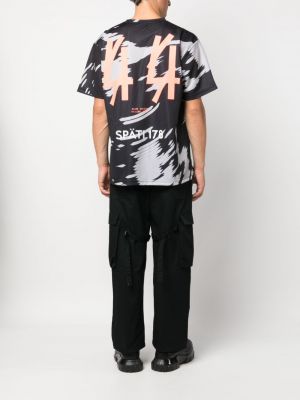 Tričko s abstraktním vzorem s kulatým výstřihem 44 Label Group