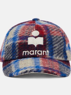 Cappello con visiera di lana a quadri Isabel Marant