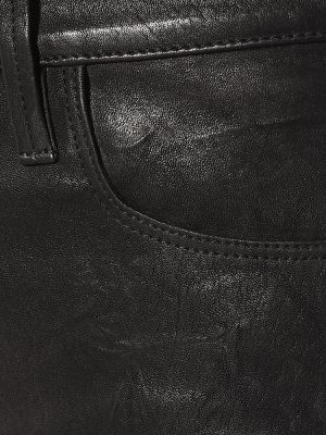 Kožené džíny Frame černé