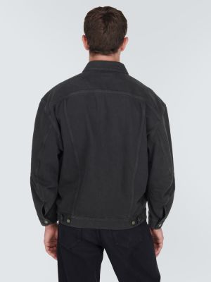 Oversized τζιν μπουφάν Saint Laurent μαύρο