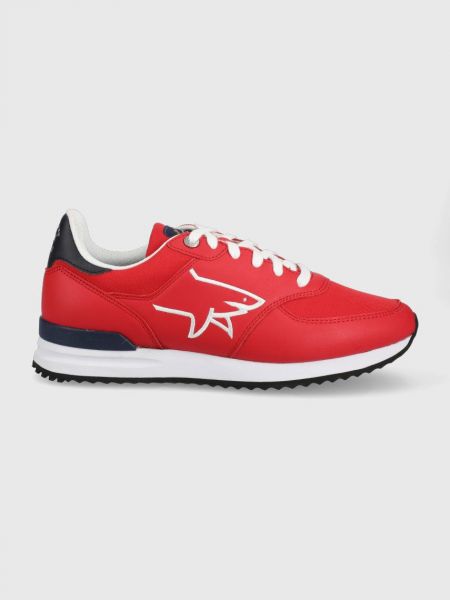 Sneakersy skórzane Paul&shark czerwone