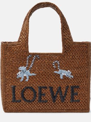 Τσάντα shopper Loewe καφέ