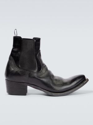 Chelsea boots en cuir Prada noir