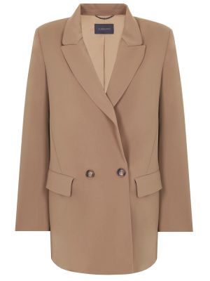 Однотонный пиджак Elena Miro коричневый