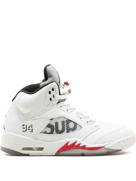 Sneakerși Jordan 5 Retro alb