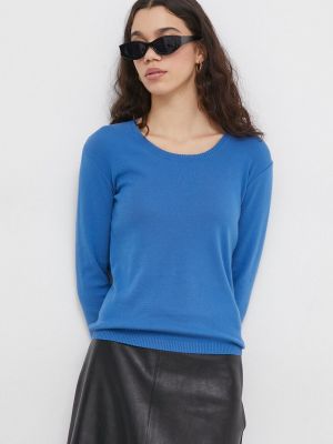 Sweter bawełniany United Colors Of Benetton niebieski
