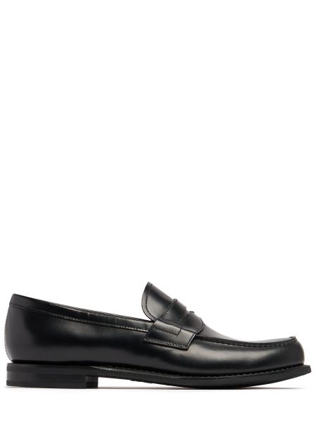 Skinn loafers Church's svart