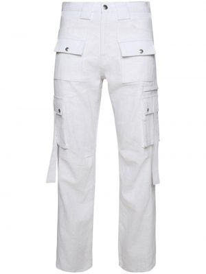 Bílé lněné cargo kalhoty Rhude