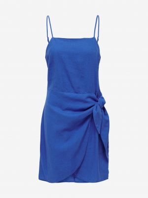 Λινή φόρεμα Only μπλε