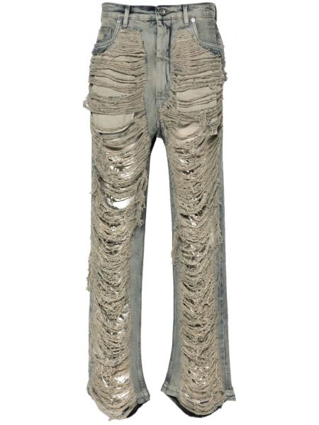 Proste jeansy z przetarciami Rick Owens Drkshdw niebieskie