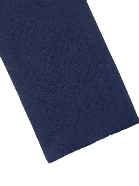 Bufanda de tejido jacquard Gucci azul