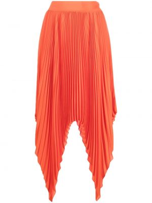 Plisovaná asymetrická sukňa Styland oranžová