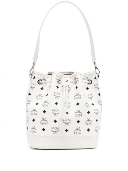 Borsa con stampa Mcm bianco