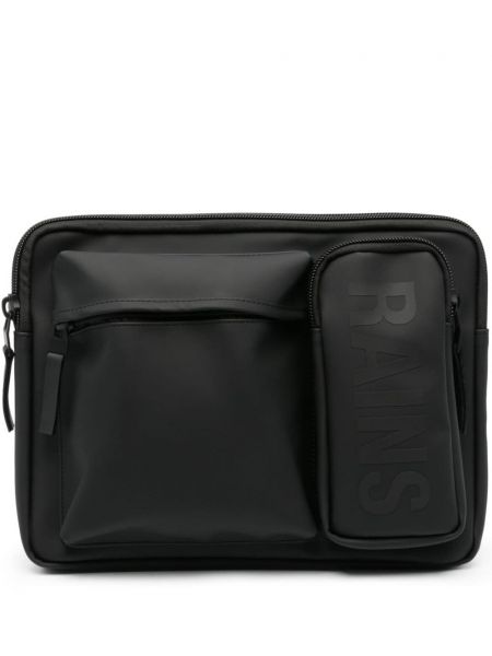 Czarna wodoodporna torba na laptopa Rains