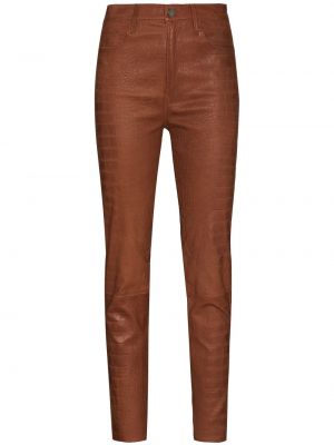 Pantalones de cuero Frame marrón