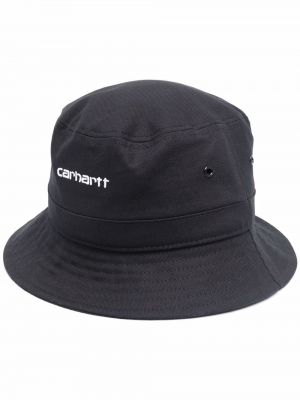 Haftowany kapelusz bawełniany Carhartt Wip czarny