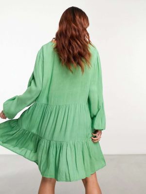 Платье мини свободного кроя Esmee зеленое
