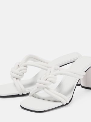 Kožené sandále Victoria Beckham biela