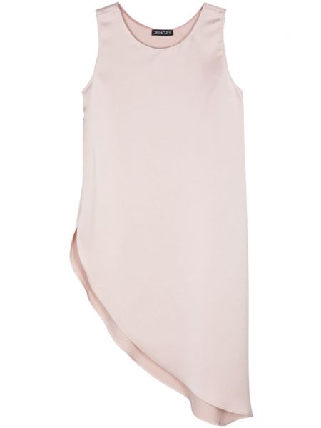 Asymmetrisches satin cocktailkleid Drhope pink