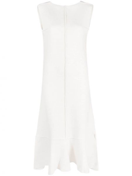 Følte peplum dress Jil Sander hvit