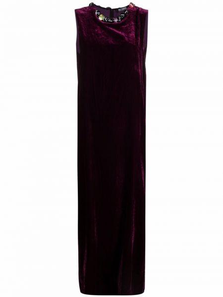 Vestido con estampado de malla Raf Simons violeta