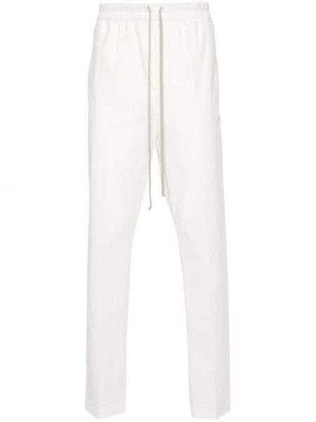 Βαμβακερό παντελόνι Rick Owens λευκό