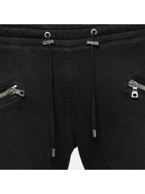 Pantalones de algodón Balmain Pre-owned negro