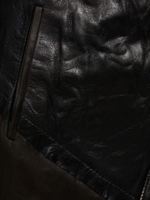 Kožená sukně Acne Studios černé