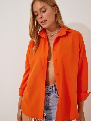 Košeľa Happiness İstanbul oranžová