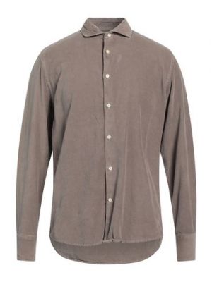 Camicia di cotone Deperlu grigio