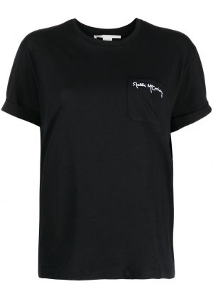 Βαμβακερή μπλούζα με σχέδιο Stella Mccartney μαύρο