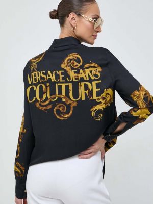 Koszula jeansowa Versace Jeans Couture czarna