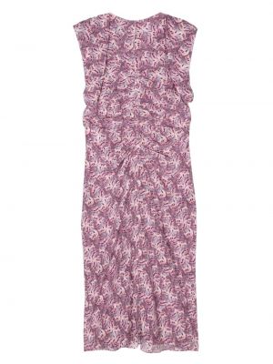 Sukienka z nadrukiem Isabel Marant fioletowa