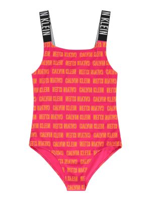 Calvin Klein Swimwear Jednodielne plavky  oranžová / ružová / čierna / biela